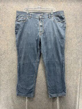 Hiltl John Jeans Mens 58 Blue Relaxed Fit Straight Denim Medium Wash Casual